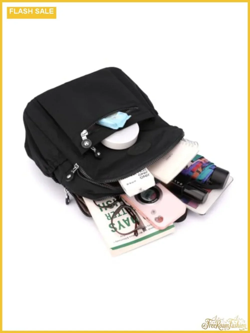 Waterproof Nylon Mini Backpack Purse with Multi-Pockets